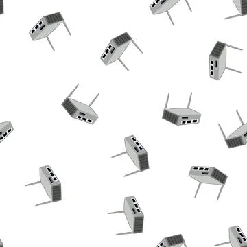 Pattern small travel router cartoon vector Stock Illustration