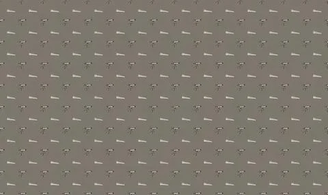 Pattern of small white birds flying on gray sky background Stock Illustration