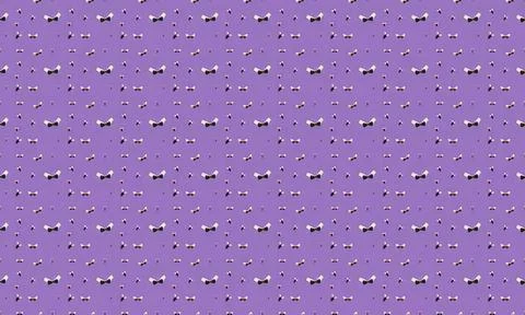 Pattern of small white butterflies on purple background Stock Illustration