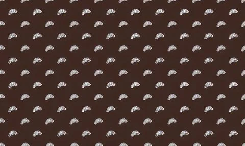 Pattern of small white skulls on dark background イラスト素材