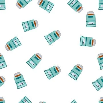 Pattern smart automatic pet feeder cartoon vector Stockillustratie