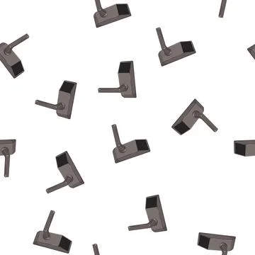 Pattern smart door handle cartoon vector Stock Illustration