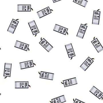 Pattern smart mobile phone battery cartoon vector Stock Illustration