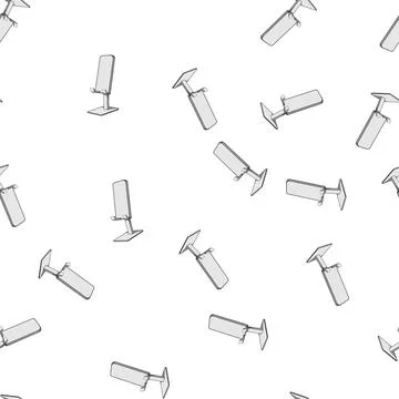 Pattern smart table phone holder cartoon vector Illustrazione stock
