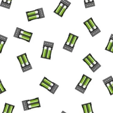 Pattern smartphone aa battery charger cartoon vector 스톡 일러스트