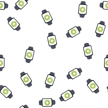 Pattern smdevice smart watch cartoon vector Stock Illustration