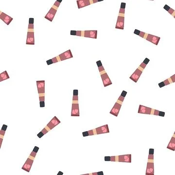 Pattern smear foundation cream cartoon vector Illustrazione stock