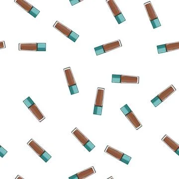 Pattern smear foundation cream cartoon vector Stock Illustration