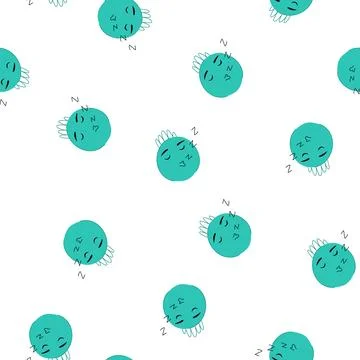 Pattern smile comic face cartoon vector Stock Illustration
