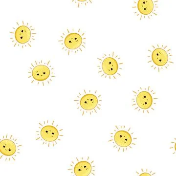 Pattern smile sun character cartoon vector 库存插图
