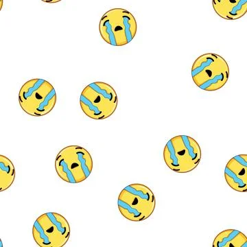 Pattern smiley smiley cartoon vector Stock Illustration