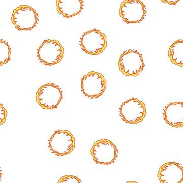 Pattern smoke circle fire cartoon vector Stockillustratie
