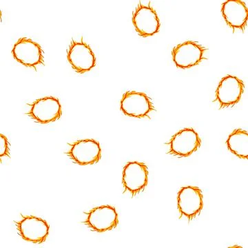 Pattern smoke circle fire cartoon vector Stock Illustration
