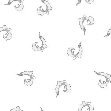 Pattern smoke cloud cartoon vector 库存插图