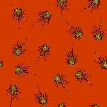 Pattern smoke explosion bomb sketch hand drawn Stock Illustration