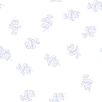 Pattern smoke or steam cloud puff cartoon Stock Illustration