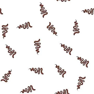 Pattern smooth chocolate drip sause cartoon vector イラスト素材