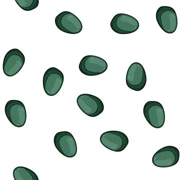 Pattern Smooth green river stone for nature concept Stock Illustration