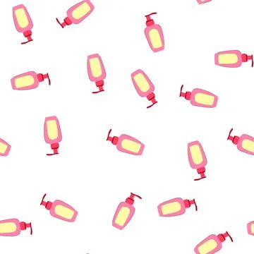 Pattern smooth hair serum cartoon vector Stock Illustration