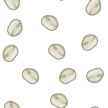 Pattern Smooth river stone on white background Stock Illustration