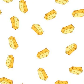 Pattern snack cheese cartoon vector 스톡 일러스트