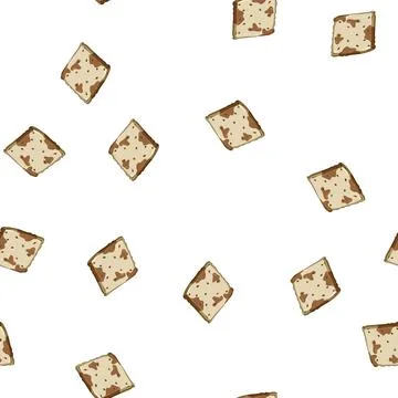 Pattern snack cracker biscuit cartoon vector Stock-Illustration