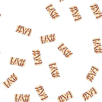 Pattern snack granola bar cartoon vector Stock Illustration