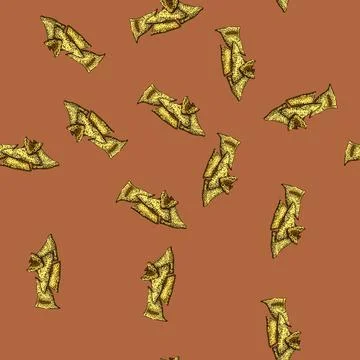 Pattern snack nachos sketch hand drawn Stock Illustration