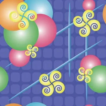 Pattern with a snail Illustrazione stock