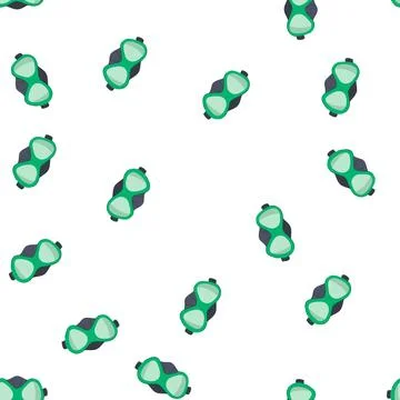 Pattern snorkel diving mask cartoon vector 库存插图