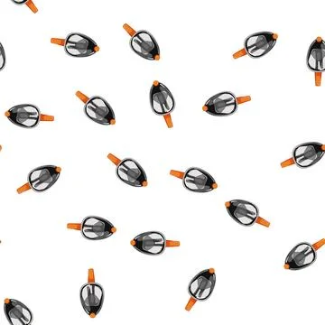 Pattern snorkel diving mask cartoon vector 스톡 일러스트