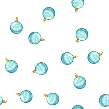 Pattern snow christmas ball cartoon vector イラスト素材