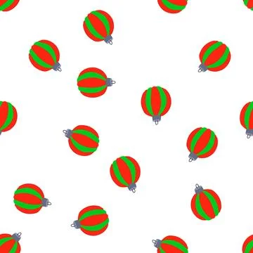 Pattern snow christmas ball cartoon vector Stock Illustration