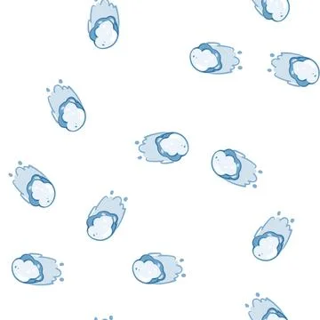 Pattern snowball snowball cartoon vector Illustrazione stock