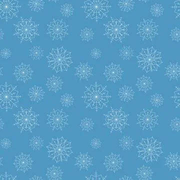 Pattern snowflakes blue Stock Illustration