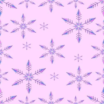 Pattern - Snowflakes falling Illustrazione stock
