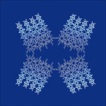 The pattern of snowflakes Stock Illustration