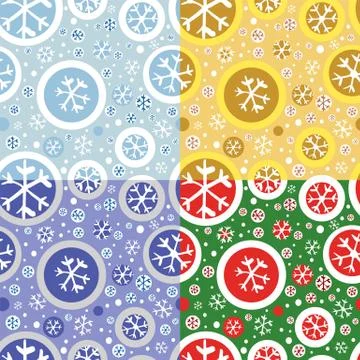Pattern with snowflakes Stock Illustration