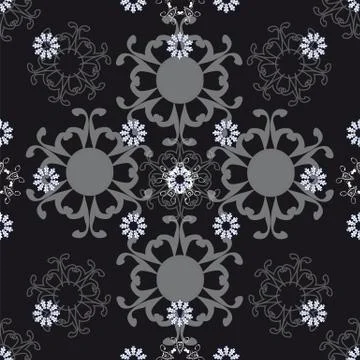 Pattern from snowflakes Stock Illustration