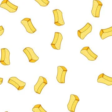 Pattern soap yellow sponge cartoon vector Stock Illustration