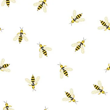 Pattern soar wasp cartoon vector Stock Illustration