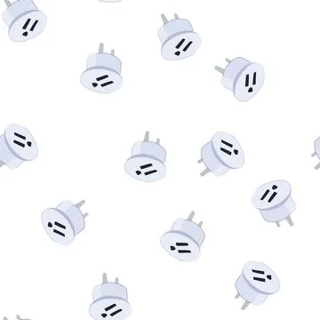Pattern socket travel adapter cartoon vector イラスト素材