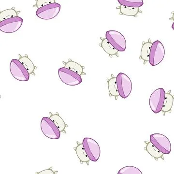 Pattern soft stuffed animal toy cartoon vector Stock Illustration