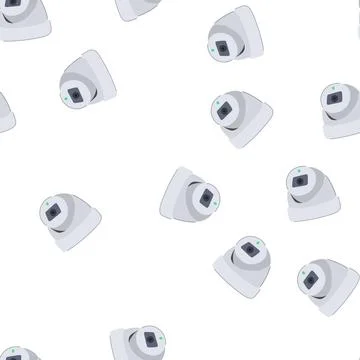 Pattern software facial recognition camera cartoon vector Stock Illustration