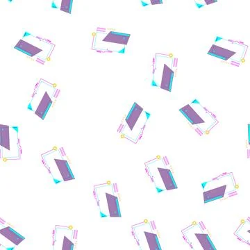 Pattern software tech banner cartoon vector イラスト素材