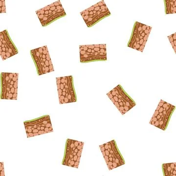 Pattern soil layers cross section with ground structure 스톡 일러스트