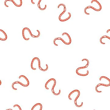 Pattern soil worm cartoon vector Illustrazione stock