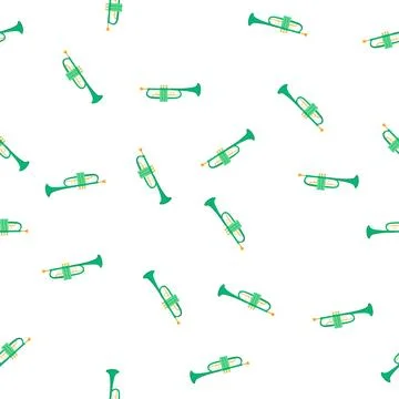 Pattern solo trumpet cartoon vector Stockillustratie