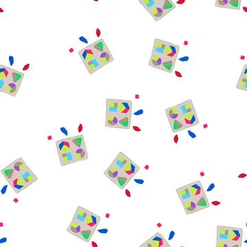 Pattern solving puzzles toy cartoon vector Stock Illustration