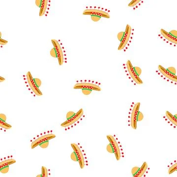 Pattern sombrero sombrero cartoon vector 스톡 일러스트